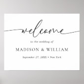 Modernes Minimal-Script-Begrüßungszeichen Poster (Vorne)