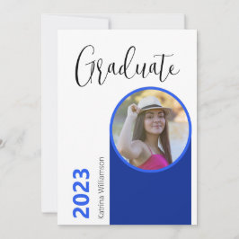 Modernes Minimal-Script-Graduation-Party-Foto Einladung