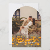 Modernes Minimal-Script-Hochzeitsskript-QR-Foto Einladung (Rückseite)