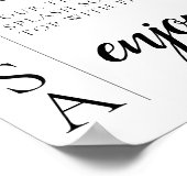 Modernes Minimal Script Mimosa Bar Sign Poster (Ecke)