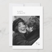Modernes Minimal-Script-Typografie-Foto Hochzeit Save The Date (Vorderseite)