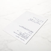 Modernes Minimal Silver Nichts Extravagant nur Lie Folieneinladung (Gedreht)