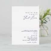 Modernes Minimal Silver Nichts Extravagant nur Lie Folieneinladung (Stehend vorne)