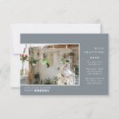 Modernes Minimal | Slate Gray Business Vielen Dank Dankeskarte (Rückseite)