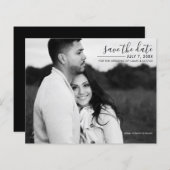 Modernes Minimal Sleek Picture Foto Save the Date (Vorne/Hinten)