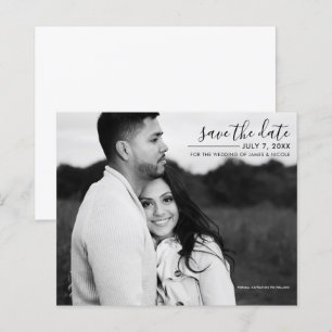 Modernes Minimal Sleek Picture Foto Save the Date