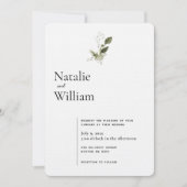 Modernes Minimal | Spring Greenerity Wedding Einladung (Vorderseite)