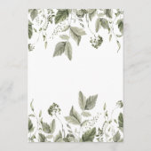 Modernes Minimal | Spring Greenerity Wedding Menu Menükarte (Rückseite)