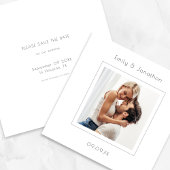 Modernes Minimal-Square-Foto Hochzeit retten Datum Save The Date