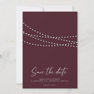 Modernes Minimal String Lights Foto Save the Date