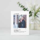 Modernes Minimal stylisches Foto Instagram Ankündigungspostkarte (Stehend Vorderseite)