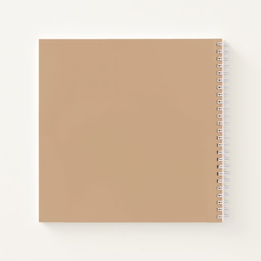 Modernes Minimal Taupe Wedding Gästebuch Notizblock (Rückseite)