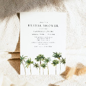 Modernes Minimal Tropical Beach Palm Brautparty Einladung