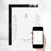 Modernes Minimal Tyografie Big Names Foto Save The Date