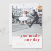 Modernes Minimal Typografie Hochzeitsstift Foto Vi Einladung (Vorderseite)