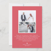 Modernes Minimal Typografie Hochzeitsstift Foto Vi Einladung (Rückseite)