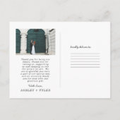 Modernes Minimal Typografie Hochzeitsstift Foto Vi Postkarte (Rückseite)