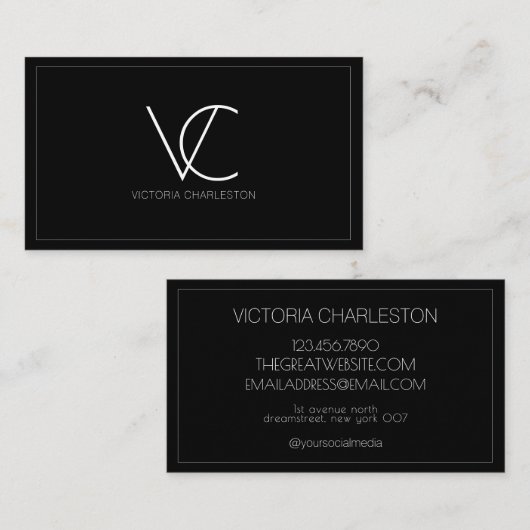 Modernes Minimal Visitenkarte (Vorne/Hinten)