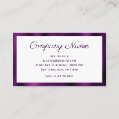 Modernes Minimal Visitenkarte (Rückseite)