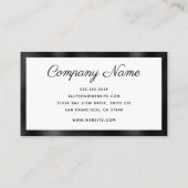 Modernes Minimal Visitenkarte (Rückseite)