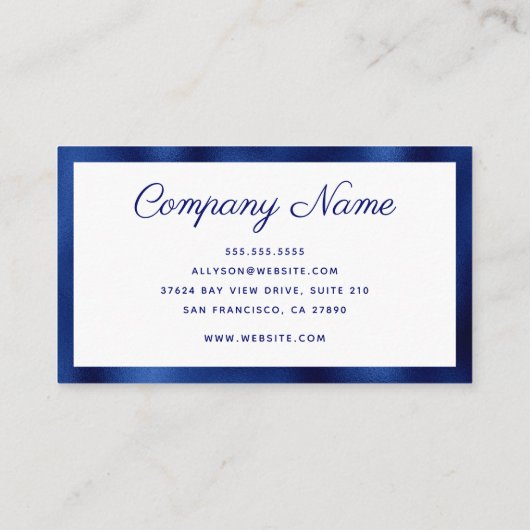 Modernes Minimal Visitenkarte (Rückseite)