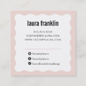 MODERNES MINIMAL WAVE einfaches, chic Quadratische Visitenkarte (Rückseite)