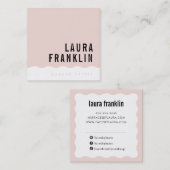 MODERNES MINIMAL WAVE einfaches, chic Quadratische Visitenkarte (Vorne/Hinten)