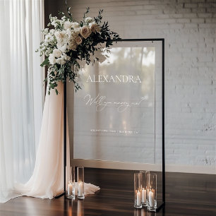 Modernes Minimal Wedding Akryllisches Begrüßungsze Acrylschild