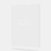 Modernes Minimal Wedding Akryllisches Begrüßungsze Acrylschild (Winkel)