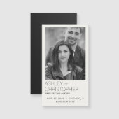 Modernes Minimal Wedding Rett-the-Date Foto Magnet (Vorne/Hinten)