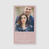 Modernes Minimal Wedding Rett-the-Date Foto Magnet (Vorderseite)