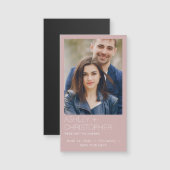 Modernes Minimal Wedding Rett-the-Date Foto Magnet (Vorne/Hinten)