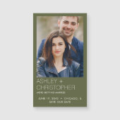 Modernes Minimal Wedding Rett-the-Date Foto Magnet (Vorderseite)