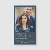 Modernes Minimal Wedding Rett-the-Date Foto Magnet (Vorderseite)