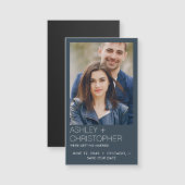 Modernes Minimal Wedding Rett-the-Date Foto Magnet (Vorne/Hinten)