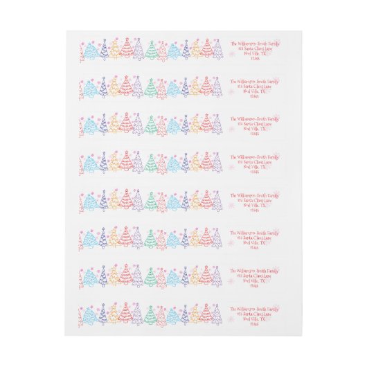 Modernes Minimal Whimsical Weihnachtsduodle (Bogen)