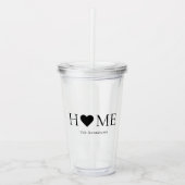 Modernes Minimal-Zuhause-Personalisiertes Geschenk Acryltrinkbecher (Vorderseite)