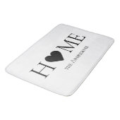 Modernes Minimal-Zuhause-Personalisiertes Geschenk Badematte (Schrägansicht)