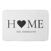 Modernes Minimal-Zuhause-Personalisiertes Geschenk Badematte (Vorderseite)