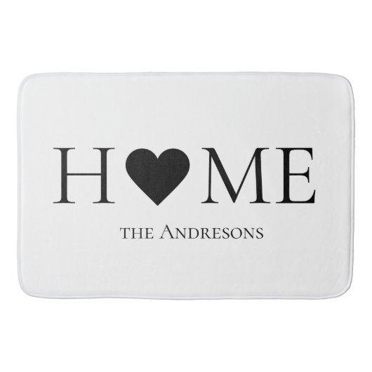 Modernes Minimal-Zuhause-Personalisiertes Geschenk Badematte (Vorderseite)