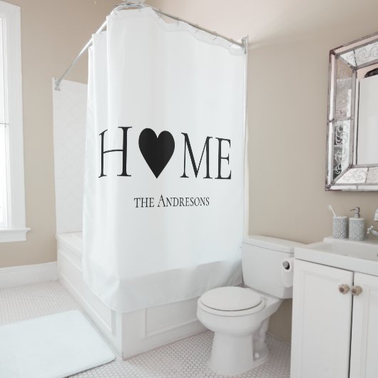 Modernes Minimal-Zuhause-Personalisiertes Geschenk Duschvorhang (Beispiel)