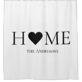 Modernes Minimal-Zuhause-Personalisiertes Geschenk Duschvorhang (Vorderseite)