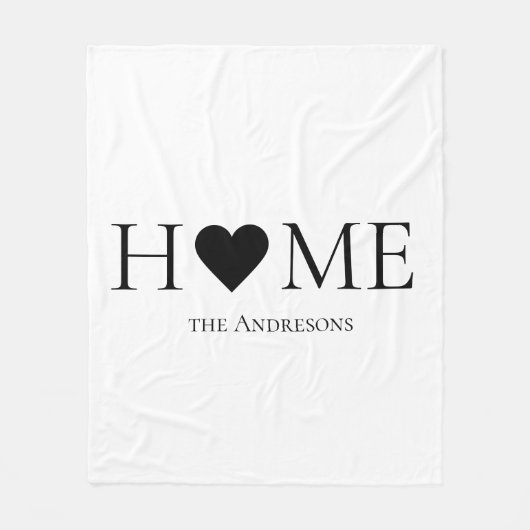 Modernes Minimal-Zuhause-Personalisiertes Geschenk Fleecedecke (Vorderseite)