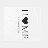 Modernes Minimal-Zuhause-Personalisiertes Geschenk Fleecedecke (Vorderseite (Horizontal))