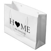 Modernes Minimal-Zuhause-Personalisiertes Geschenk Große Geschenktüte (Vorderseite Schrägansicht)