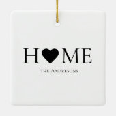 Modernes Minimal-Zuhause-Personalisiertes Geschenk Keramikornament (Rückseite)