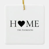 Modernes Minimal-Zuhause-Personalisiertes Geschenk Keramikornament (Vorderseite)