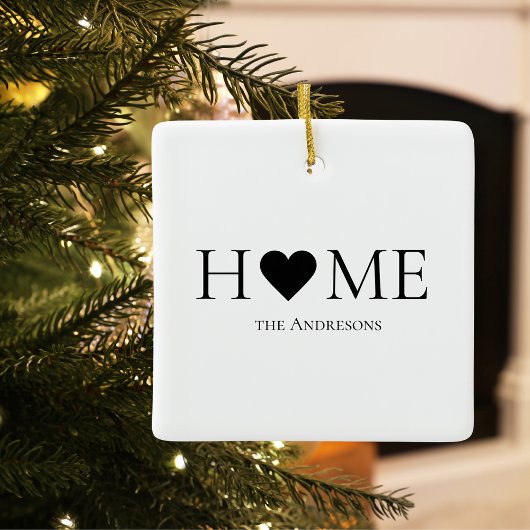 Modernes Minimal-Zuhause-Personalisiertes Geschenk Keramikornament