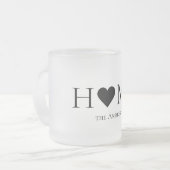 Modernes Minimal-Zuhause-Personalisiertes Geschenk Mattglastasse (Vorderseite Links)