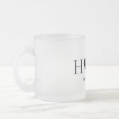 Modernes Minimal-Zuhause-Personalisiertes Geschenk Mattglastasse (Links)